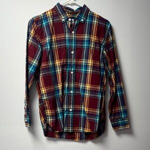 GAP Kids Multicolor Plaid Button-Down Shirt